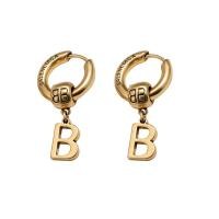 ราคา พร้อมส่ง ต่างหู Gold BALENCIAGA Force B earring ใส่ได้สองแบบถอดตุ้มB ออกได้ต่างอารมณ์ (13227010455)