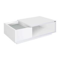 ราคา SB Design Square KONCEPT FURNITURE โต๊ะกลางไม้ท๊อปกระจก รุ่น Penny สีขาว 90x55x31 ซม (13713777041)
