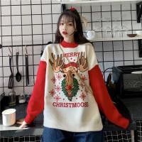 ราคา INS เสื้อไหมพรม คริสมาสต์ เสื้อกันหนาว เสื้อแขนยาวไหมพรม เสื้อไหมพรมคริสมาส และ สเวตเตอร์ฮู้ด 39058 (20760197663)