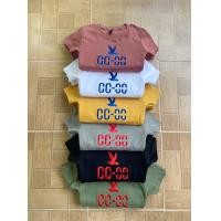 ราคา เสื้อยืดแฟชั่นรัดรูป ปักCC OO ใหญ่ นก (18957224927)