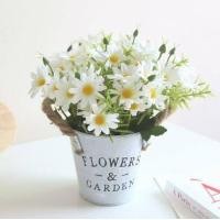 ราคา กระถางวินเทจพร้อมดอกไม้ปลอม น่ารักสดใส สูง23cm (20772293809)
