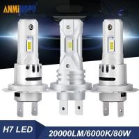 ราคา ANMINGPU 2ชิ้นหลอดไฟไฟหน้ารถมอเตอร์ไซค์แบบ LED H7 20000LM 80W 1 1เทอร์โบไฟฉายคาดศีรษะขนาดเล็กพร้อมพัดลมไฟหน้ารถหลอดไฟ6000K สีขาว12V (20071888994)