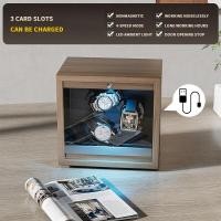 ราคา IBBETON Watch Winder USb Powered For Automatic Watches Mechanical Watches Rotator Holder Wood Case Winding Cabinet Storage Display Boxes (20576908154)