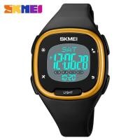 ราคา ใหม่ล่าสุด Skmei นาฬิกาดิจิตอลสําหรับผู้หญิง qจอไฟLED กันน้ํา100 นาฬิกาข้อมือสบายๆเรือนและสายยางซิลิคอน ส่งเร็ว ส่งไว (20510086129)