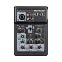 ราคา 3 Channel Audio Mixer BT Digital Stereo Sound Board Console System DSP Scene Effect With Track Record Soundcard OTG Function XLR RCA Input For DJ Studio Live Streaming (16318506955)
