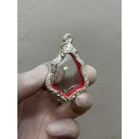 ราคา กรอบพระตลับเงินลายคมชัดแบบเปิดหลังตลับเป็นงานใส่หลวงพ่อกวยขนาดของตลับวัดได้2 6 3 3cm (12414836426)