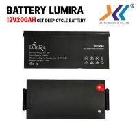ราคา Lumira แบตเตอรี่โซล่าเซลล์ Solar Power Battery 12V 200AH ลูมิล่า แบตเตอรี่ Deep Cycle LSC 12V200AH (20604892684)