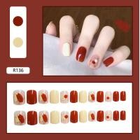 ราคา เล็บปลอม R241 R280 เล็บปลอมสำเร็จรูป เล็บปลอมกันน้ำ เล็บปลอมสำเร็จรูปกล่องละ 24 ชิ้น เล็บปลอมทาสีแล้ว เล็บปลอมสำเร็จรูป (13678671764)