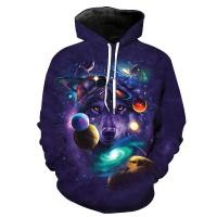 ราคา เสื้อผ้าผู้ชายฤดูใบไม้ร่วง3D เสื้อฮู้ดพิมพ์ลายหัวหมาป่าเสื้อฮิปฮอปแขนยาวมีฮู้ด (10502273140)