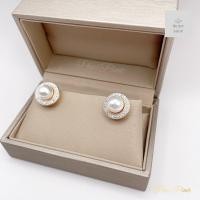 ราคา ต่างหูมุกกลมล้อมเพชร ขนาดประมาณ1cm (21218131940)