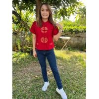 ราคา เสื้อคอจีนแขนสั้น กระดุมขอด ลายเรียบๆ แบบพื้นเมือง กระเป๋า 2ข้าง ใส่ตรุษจีนสวยๆ (12261610200)