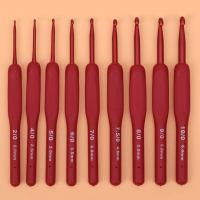 ราคา Exix 1ชิ้น DIY อะลูมิเนียมเรซิ่นเข็มถักนิตติ้งอุปกรณ์ถัก1 8 6 5มม สีแดงตะขอโครเชต์กับที่จับซิลิโคนดอกทิวลิปญี่ปุ่น (21151060915)