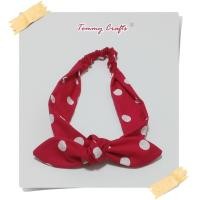 ราคา ผ้าคาดผมแบบผูกโบ โบว์คาดผม ผ้าคอตตอน สีแดง ลายจุดเล็ก กลาง ใหญ่ ที่คาดผม Red polkadot cotton Hairbands (20971125914)