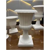 ราคา พร้อมส่ง กระถางโรมัน กระถางต้นไม้ กระถางพลาสติก จัดสวน ประดับสวน แต่งสวน กระถางโรมันสีขาว (20586700623)