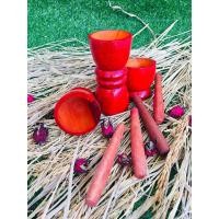 ราคา ครกไม้ ครกเล็ก ครกตำหมาก ครกเด็กเล่น ครก สาก ขนาดสูง 8 เซ (11198604845)