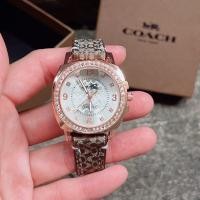 ราคา นาฬิกา ผู้หญิง นาฬิกาข้อมือ โค้ช รุ่น Signature Khaki2 สายหนัง หน้าปัดประดับเพชร ขนาด 34 มม มี 2 สี แถมกล่องดำฟรี (16113691097)