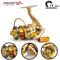 ราคา เทียบเท่า Shimano รอกตกปลาสีทอง1000 9000รอกตกปลาคาร์พร่างกายโลหะรอกสปินนิ่ง Carretilha De Pesca Moulinet 12BB (13038338553)