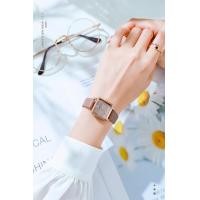 ราคา นาฬิกาแฟชั่น นาฬิกาผู้หญิง สายหนัง รุ่น 13021 หน้าปัดสี่เหลี่ยม หรูหรา (20708262820)
