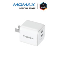 ราคา หัวปลั๊กชาร์จเร็ว Momax รุ่น ONE Plug 35W 2 Port GaN Mini Charger สี White by Vgadz (20888895931)