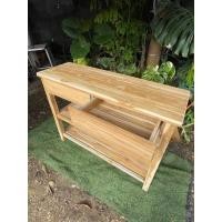 ราคา Sukthongแพร่ โต๊ะวางของลิ้นชักคู่ ไม้สัก 40x120 สูง90ซม เคาน์เตอร์บาร์ โต๊ะเก็บของ โต๊ะวางของ3ชั้น งานไม้ดิบ รุ่นติดมือจับลิ้นชักเองได้SUKP 593 (20899167442)