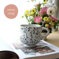 ราคา Lenny mug แก้ว เซรามิค มีหู ลายจุด จุน้ำได้ 400 ml คาเฟ่ กาแฟ ชา นม เครื่องดื่ม ใบใหญ่ มินิมอล น่ารัก เซรามิก (20361130994)