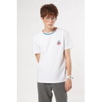 ราคา ESP เสื้อทีเชิ้ตแขนสั้นแต่งโลโก้ปัก ผู้ชาย สีขาว Embroidered ESP Logo Tee Shirt 03843 (20923866484)