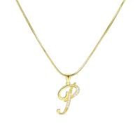 ราคา สร้อยคอตัวอักษรทองคำ17กม 18K สำหรับผู้หญิงเครื่องประดับโชคเกอร์ลดอาการแพ้ในเพชรสังเคราะห์ (20682550660)