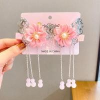 ราคา 2 Pcs Ancient Tassel Butterfly Hair Clip Set Crystal Flower Hairpin Kids Girl Hair Accessories (19666191179)