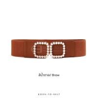ราคา BorntoBelt เข็มขัดยางยืด รัดเอว หัวประดับมุก รุ่น Richy (20623873944)