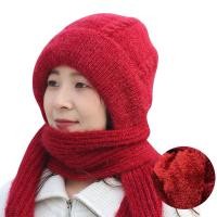 ราคา หมวกฤดูหนาว2อิน1พร้อมผ้าพันคอสำหรับผู้หญิงผ้าพันคอหมวกขนแกะกำมะหยี่เสื้อถักไหมพรมผ้ากำมะหยี่นุ่มหมวกถักทรง Beanie แฟชั่นสไตล์เกาหลีแบบเรียบง่าย (20698027773)
