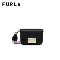 ราคา FURLA กระเป๋าสะพายผู้หญิง รุ่น METROPOLIS MINI C BODY WEBBING STRAP NERO MARMO VIOLET (20526305787)