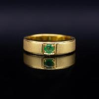 ราคา แหวนพลอยมรกต Natural Emerald ตัวเรือนเงินแท้ 92 5 ชุบทอง ไซส์นิ้ว 55 เบอร์ 7 US พลอยแท้จากประเทศโคลัมเบีย (21080334080)