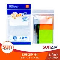 ราคา SUNZIP ซันซิป ถุงซิปอเนกประสงค์ รุ่น H4 ขนาด 12 X 17 ซม ซิปล็อคแน่นหนา (7656507235)
