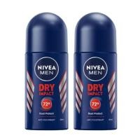 ราคา มีคูปองส่งฟรี 50 มล 2 ชิ้น นีเวีย ดีโอ เมน ดราย อิมแพ็ค โรลออน ระงับกลิ่นกาย สำหรับผู้ชาย NIVEA Deo Men Dry Impact Roll On (21240054891)