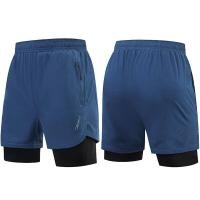 ราคา victory sprot 2in1 กางเกงขาสั้นกีฬามีซับเลคกิ้ง กางเกงออกกำลังกาย มีกระเป๋าซิปทั้งสองด้าน แถบโลโก้เรืองแสง สำหรับใช้งานกลางคืน (21014490540)