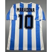 ราคา เสื้อบอล ย้อนยุค ทีมชาติ อาเจนติน่า 1986 เหย้า Retro Argentina Home พร้อมเบอร์ชื่อ 10 MARADONA แชมป์บอลโลก World Cup Champions เรโทร คลาสสิค (20463023917)