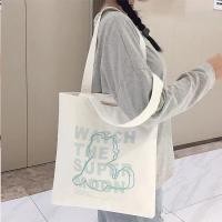 ราคา Ambag Tote Bag กระเป๋าผ้าแคนวาส พิมพ์ลายน่ารัก สไตล์เกาหลี กระเป๋าสะพายไหล่ (21263651688)