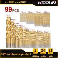 ราคา พร้อมสต็อก KIPRUN 99ชิ้น เซ็ตไทเทเนียมเคลือบดอกสว่านเหล็กความเร็วสูงไฮสปีดสว่านชุดเครื่องมือ1 5มิลลิเมตร 10มิลลิเมตรสำหรับเครื่องมือไฟฟ้า (4160286502)