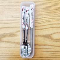 ราคา ชุดช้อนส้อม สเตนเลส ของใช้บนโต๊ะอาหาร Sanrio Kuromi น่ารัก 3 ชิ้น มีหลาย แบบให้เลือก พร้อมกล่อง ช้อน ส้อม ตะเกียบ พกพาสะดวก (20795647556)