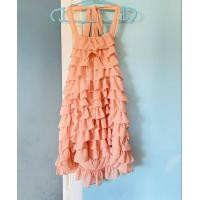 ราคา เสื้อผ้าแฟชั่นมือสอง 2 second hand ชุดมินิเดรสกระโปรงสั้น ชุดขนมชั้น สายผูกคล้องคอ สีส้มอ่อน อก 32 ชุดยาว 25 ไซร้ S ชุดออกงานแต่งงานคัด สภาพนางฟ้า ราคาถูก (16877051554)