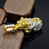 ราคา จี้สร้อยคอ ปี่เซียะ ประดับเพชรcz เทพปี่เซียะเรียกทรัพย์ สินค้าจากฮ่องกง (1503228170)
