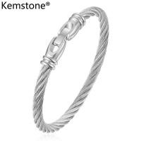 ราคา Kemstone 316L สายเคเบิลสแตนเลสชายทองสีดำชุบเงินกำไลข้อมือสร้อยข้อมือเครื่องประดับสำหรับผู้ชาย (15398428324)