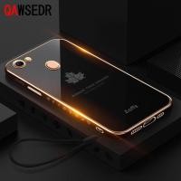 ราคา QAWSEDR เคสลายใบเมเปิ้ลสำหรับ OPPO F7เคสโทรศัพท์ TPU นิ่มพร้อมสายคล้องแบบขอบตรงเคลือบสำหรับเด็กผู้หญิง (14575217697)