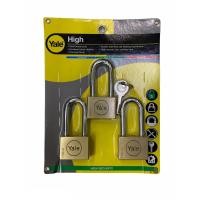 ราคา กุญแจyale 45L 3ตัวชุด yale คีย์อไลท์ เยลระบบลูกปืน ผลิตจากทองเหลืองแท้ สามารถใช้ภายนอกได้ (9182612854)