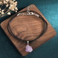 ราคา Her Lab Jewelry สร้อยคอเครื่องประดับแบบหินคริสตัลผู้หญิงเชือกถักสีม่วงธรรมชาติรูปร่างผิดปกติ (20527123322)