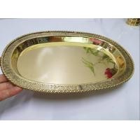 ราคา Brass Byfa F1145 ถาดทองเหลือง ถาดรูปไข่ ถาดลายดอกไม้ทองเหลือง ถาดทรงรี กว้าง8ยาว12นิ้ว ถาดสวย ถากเสริฟ ถาดน้ำชา (6549014189)