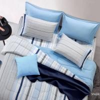 ราคา SANTAS ชุดผ้าปูที่นอนพร้อมผ้านวมสำเร็จรูป ดีไซน์ SPHERE BLUE ขนาด 6 ฟุต 10 ชิ้น KING SIZE (19672598848)