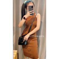 ราคา MesubShop เดรสไหมพรม ถักเชือกข้างหน้า ทรงเข้ารูป ผ้าทอแน่นๆ มินิเดรส เดรสแฟชั่น รุ่น แซกถัก H201A (14359041833)