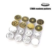 ราคา 10ชิ้นกางเกงแบบถอดขาได้กระดุมยีนส์โลหะกระเป๋ามีตัวล็อกหมุดกางเกงยีนส์แบบยืดได้กระดุมเอวจักรเย็บผ้าหัวเข็มขัดสกรูชุดเครื่องมือซ่อม (18790872834)