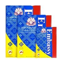 ราคา กระดาษคาร์บอน กระดาษก๊อปปี้ ชนิดเขียน สีน้ำเงิน Embassy 100 แผ่น No 333H แผ่นคาร์บอน แผ่นรองเขียน Carbon Paper S24 (7611490662)